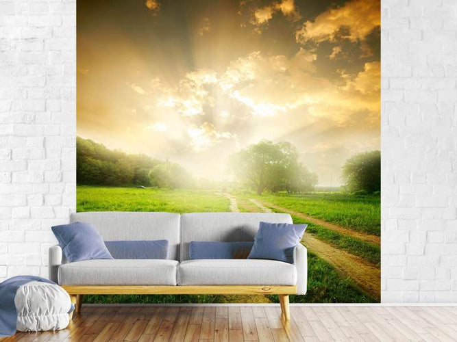 Fotobehang Mystieke Zonsondergang