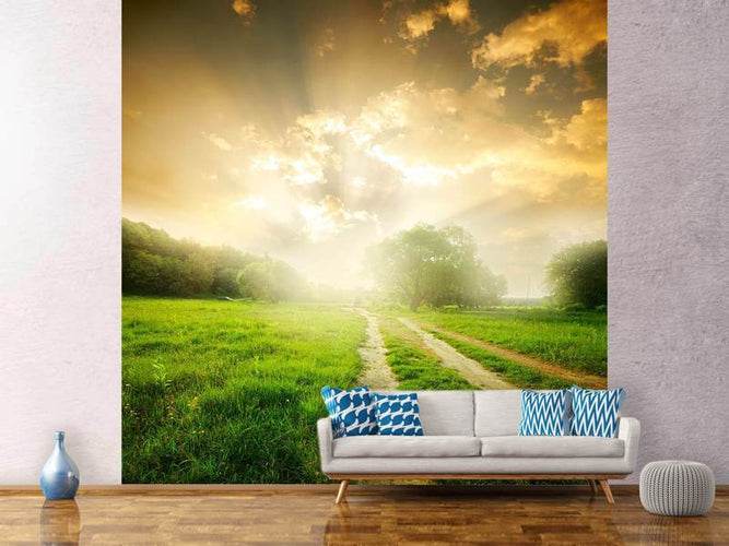 Fotobehang Mystieke Zonsondergang
