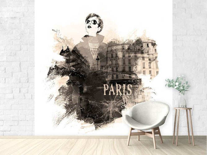 Fotobehang Parijs Model