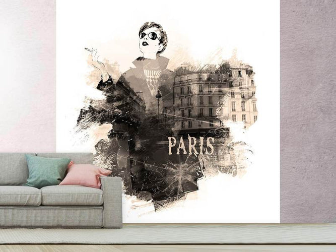 Fotobehang Parijs Model