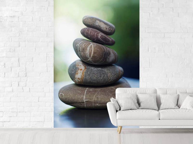 Fotobehang Stapel Stenen