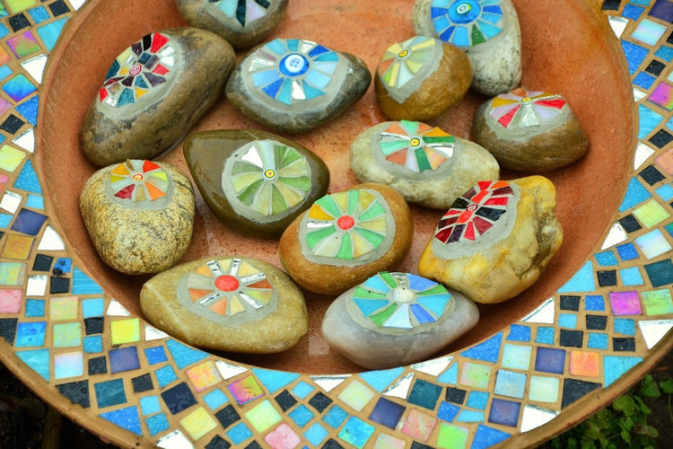 Fotobehang Painted stones