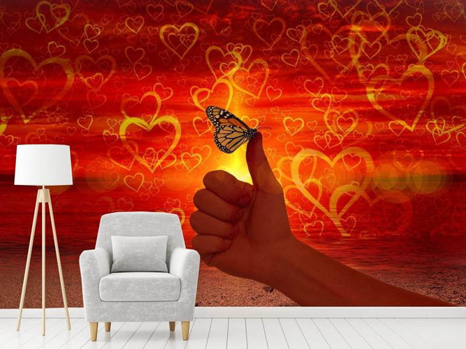Fotobehang De Vlinder van de Liefde