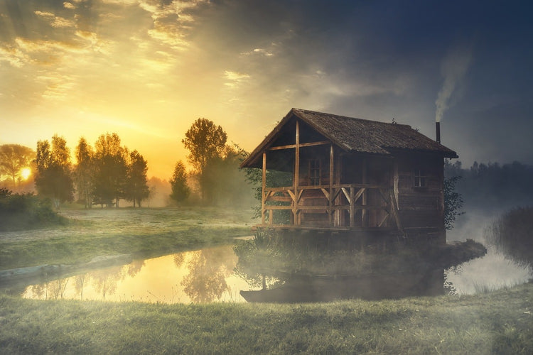 Fotobehang Secretive hut