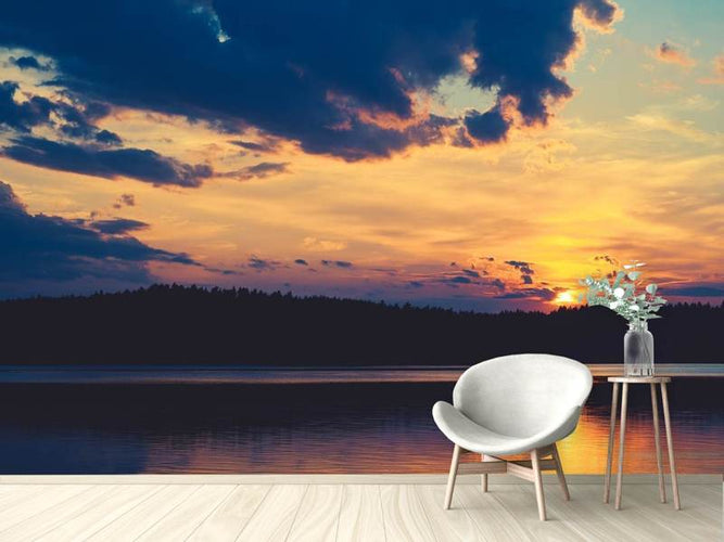 Fotobehang Zonsondergang, tijd om te relaxen