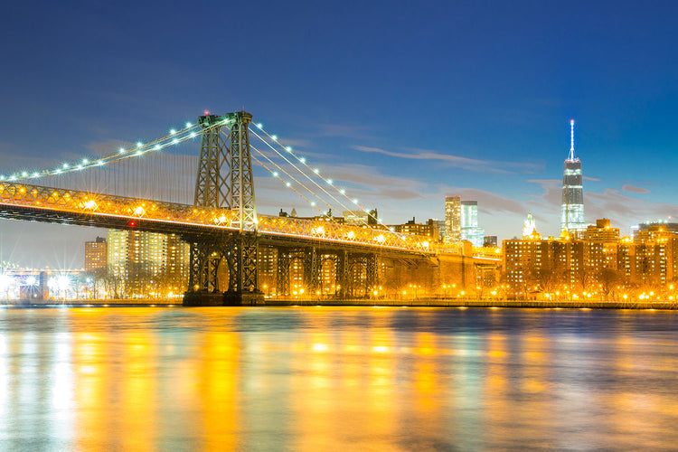 Fotobehang Brooklyn Bridge At Night