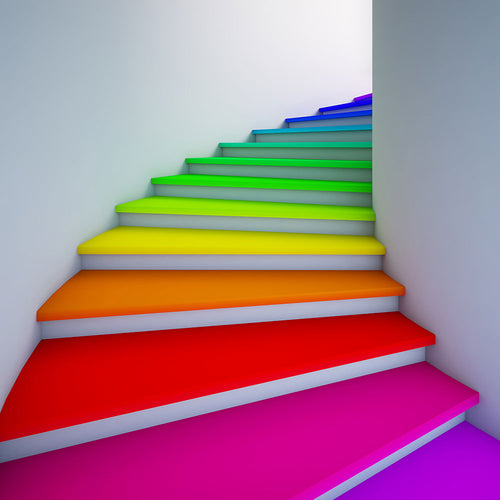Fotobehang Colorful Stairs