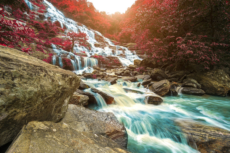 Fotobehang Exotic Waterfall