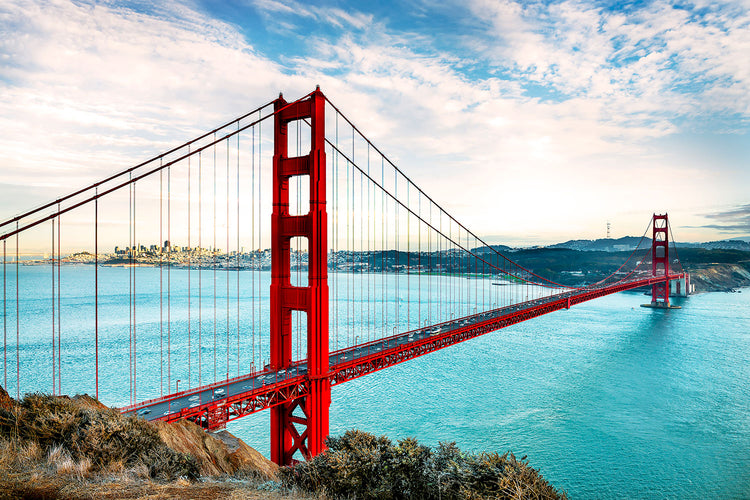 Fotobehang Red Golden Gate Bridge
