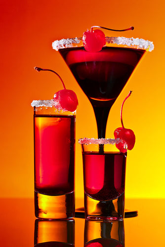 Fotobehang Cherry cocktail
