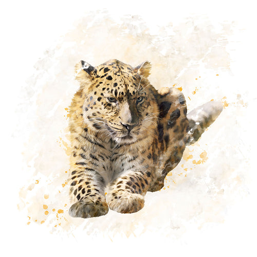 Fotobehang Painting Lynx