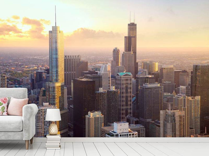 Fotobehang Skyline Chicago