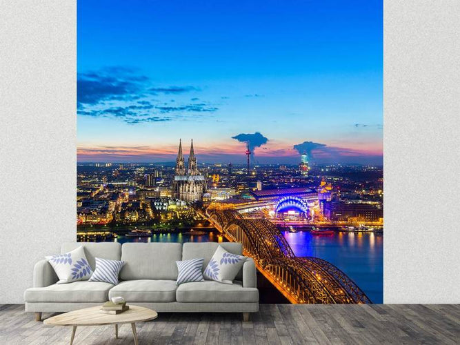 Fotobehang Skyline een penthouse in Keulen