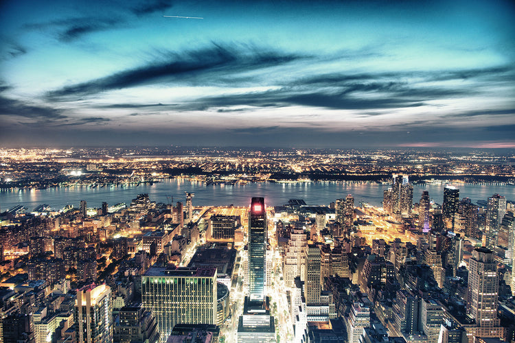 Fotobehang Skyline Manhattan City Lights