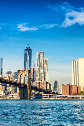 Fotobehang New York Skyline And Brooklyn Bridge