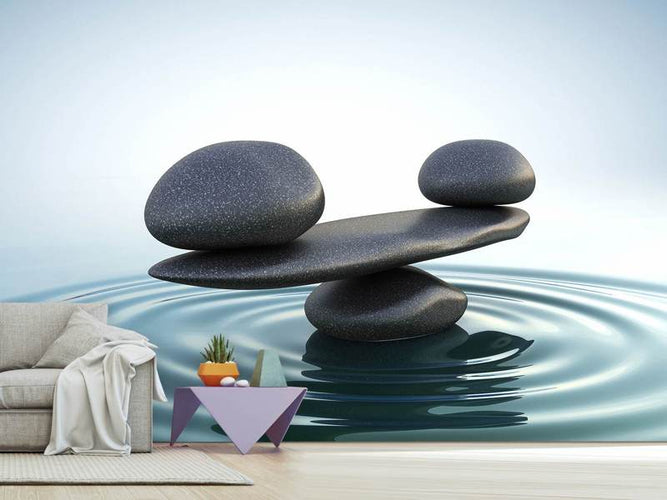 Fotobehang Balancerende Zen Stenen