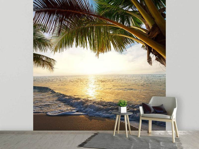 Fotobehang Zicht vanaf het strand, zee, paradijs