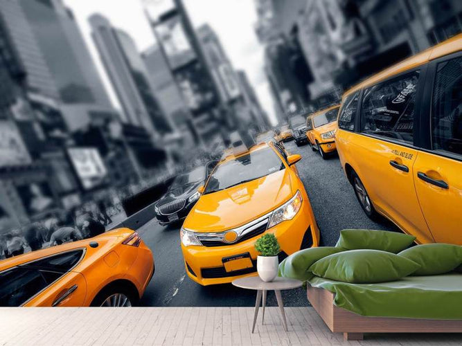 Fotobehang Taxi In NYC