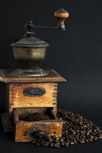 Fotobehang Antique coffee grinder