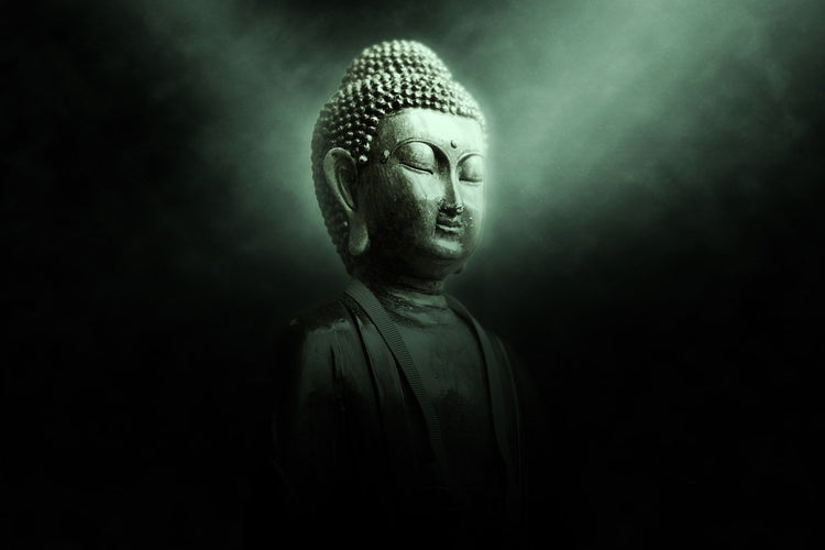 Fotobehang Buddha in mystical light