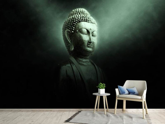 Fotobehang Boeddha in mysterieus licht