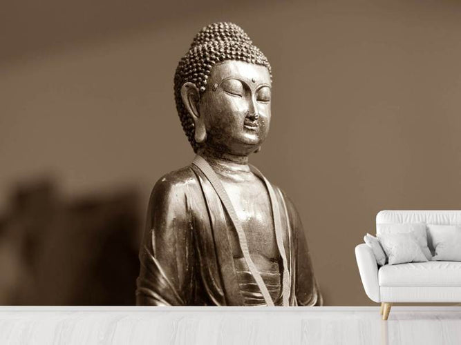 Fotobehang Boeddha in meditatie XL