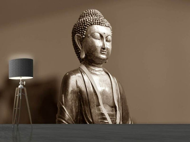 Fotobehang Boeddha in meditatie XL