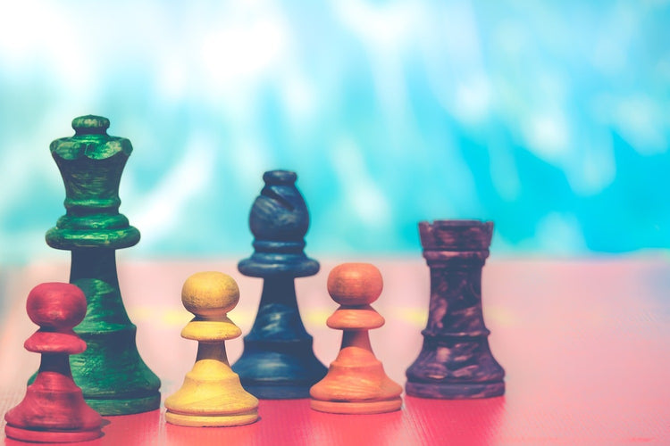Fotobehang Colorful chess