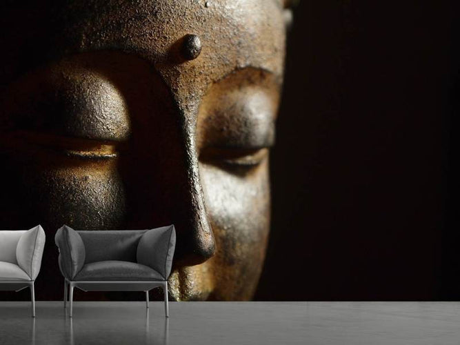 Fotobehang Close up hoofd van Boeddha