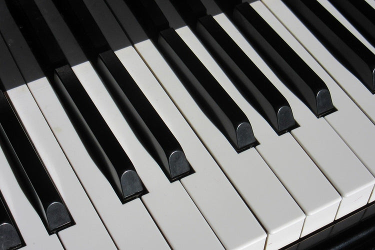 Fotobehang Close up piano