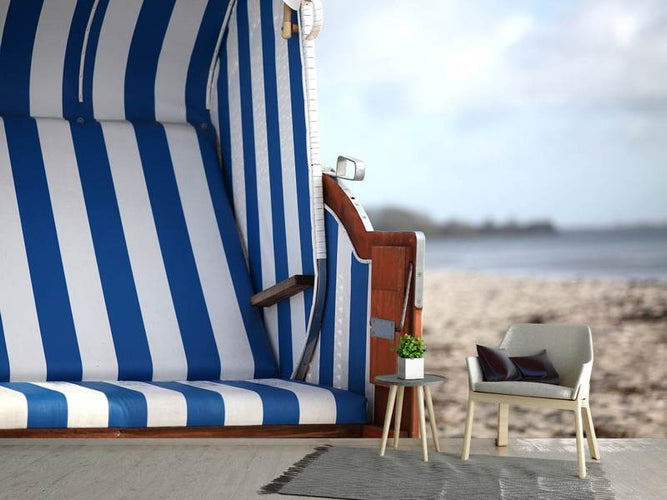 Fotobehang Eigen Strandstoel