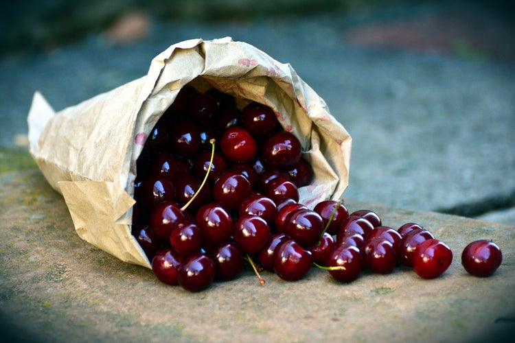 Fotobehang A bag of cherries