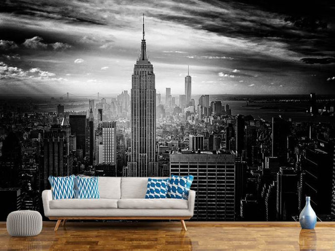Fotobehang Empire State Building, new York, USA, zwart-wit