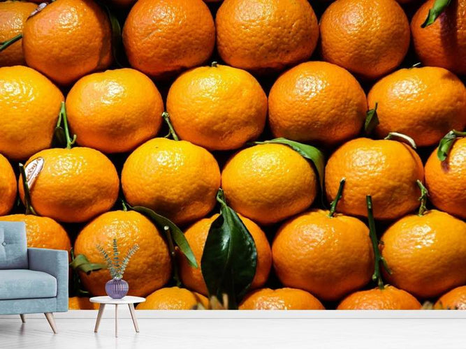 Fotobehang Verse Sinaasappelen