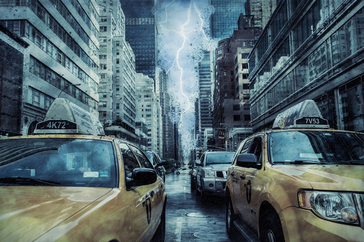 Fotobehang Thunderstorm in New York