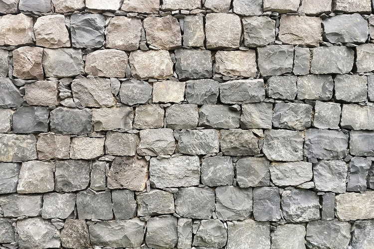 Fotobehang Gray stone wall