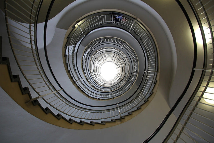 Fotobehang High spiral staircase