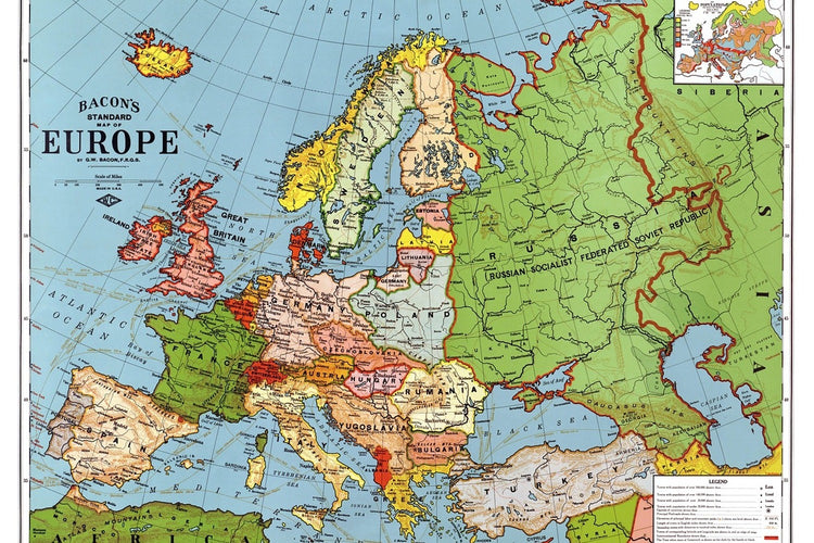 Fotobehang Map Europe