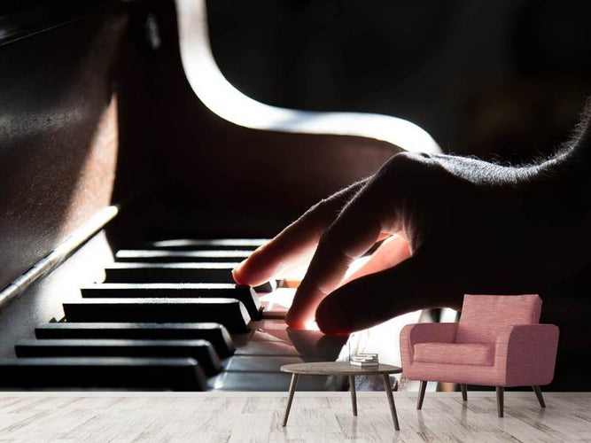 Fotobehang Piano speler