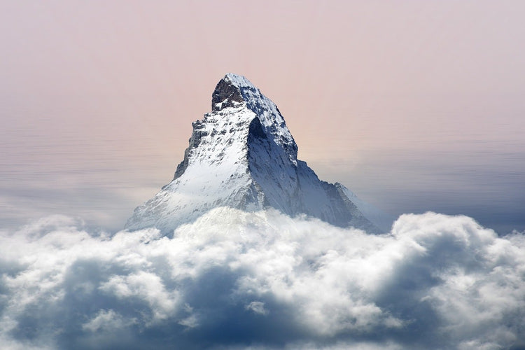 Fotobehang Matterhorn in clouds