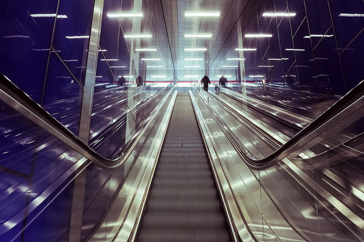 Fotobehang Modern escalators