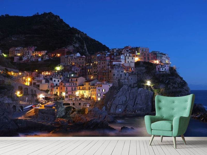 Fotobehang Een avond in Cinque Terre, Italië