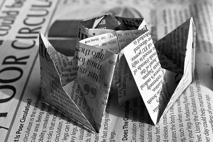 Fotobehang Origami newspaper