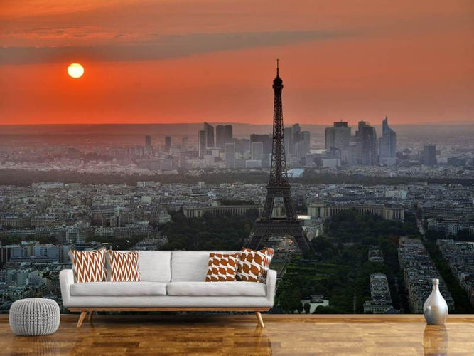 Fotobehang Parijs bij Avond, Eiffeltoren