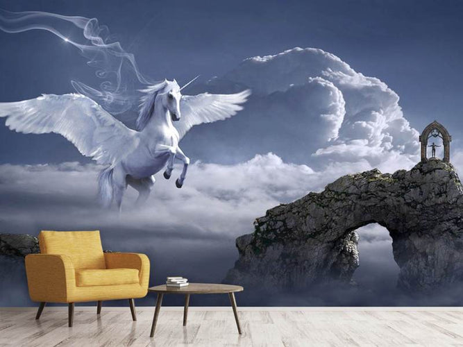 Fotobehang Pegasus, Eenhoorn