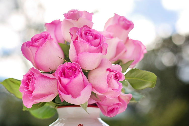 Fotobehang Bouquet of roses in pink