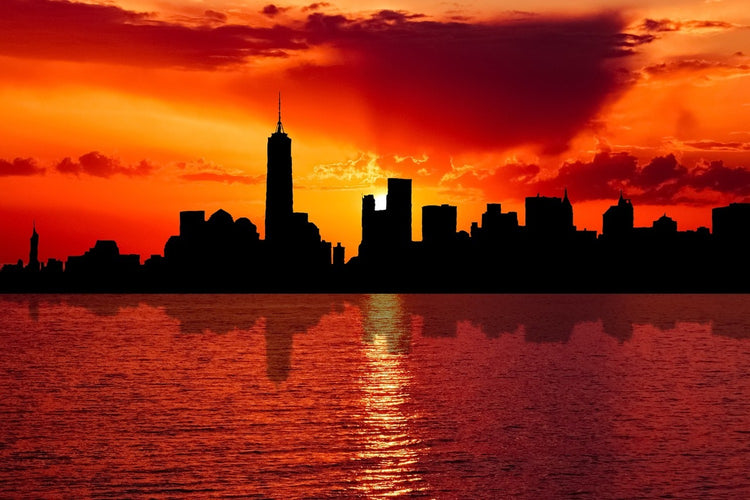 Fotobehang NYC skyline at dusk