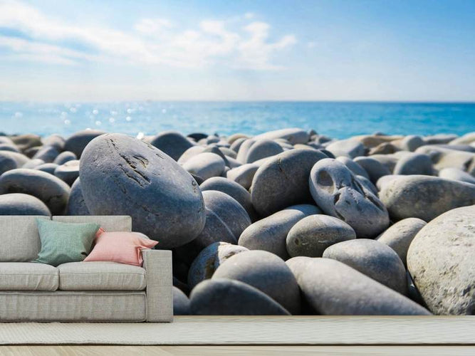 Fotobehang Stenen op het strand