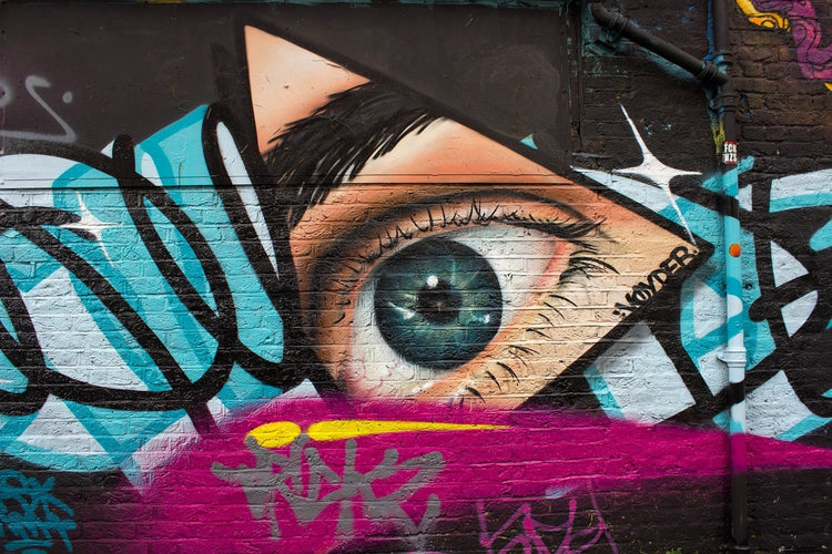 Fotobehang Street Art The Eye