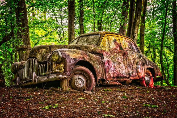 Fotobehang Abandoned classic car